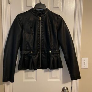 Faux Leather Black Jacket